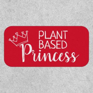Vegan plant-based princess with crown patch