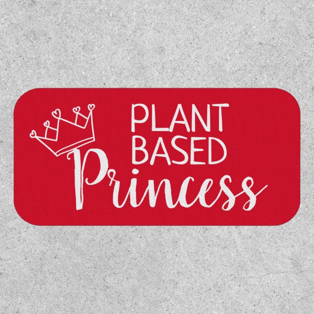 Vegan plant-based princess with crown patch (Front)