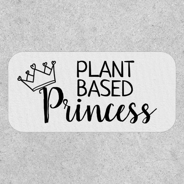 Vegan plant-based princess with crown patch (Front)