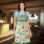 Vegan Plant Chef Cook Watercolor Kitchen Apron<br><div class="desc">This design may be personalized by choosing the customize option to add text or make other changes. If this product has the option to transfer the design to another item, please make sure to adjust the design to fit if needed. Contact me at colorflowcreations@gmail.com if you wish to have this...</div>