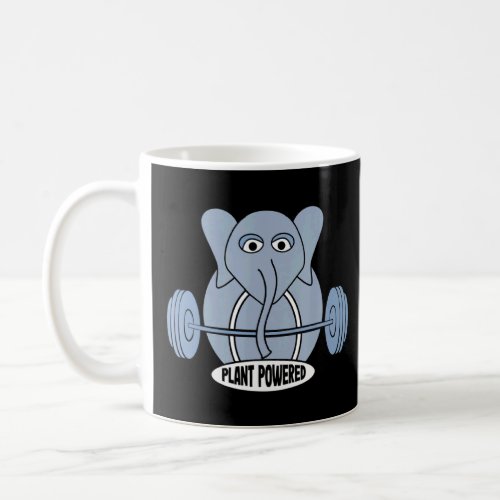 Vegan Plant Powered Elephant Design for Men and Wo Coffee Mug