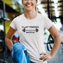 Vegan Plant Powered Muscle Weights Vegetarian T-Shirt
