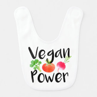 "Vegan Power" baby bib