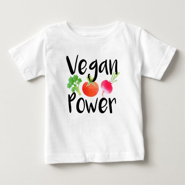 "Vegan Power" baby shirt (Front)