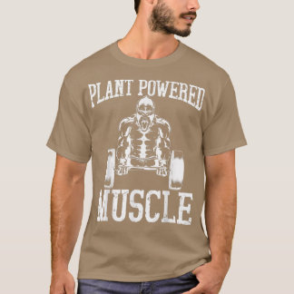 Vegan Power Bodybuilding Vegetarian Weightlifter T-Shirt