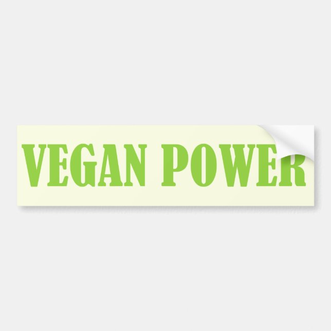 VEGAN POWER bumper sticker (Front)