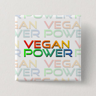 Vegan Power Pinback Button