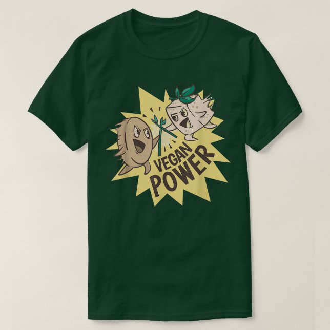 Vegan Power Vegetarian Plant Muscle Bodybuilding W T-Shirt (Design Front)