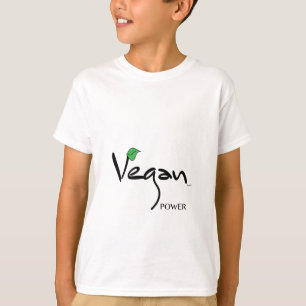 Vegan Power with Green Leaf Cool T-Shirt