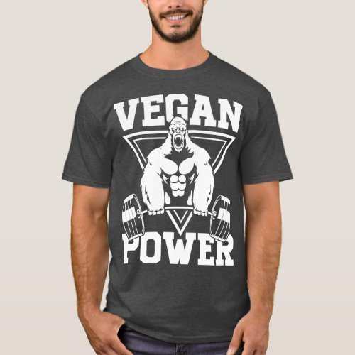Vegan Power Workout Muscle Gorilla Bodybuilding Cl T_Shirt