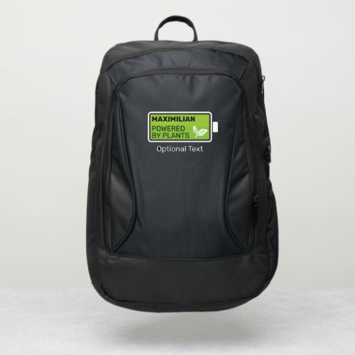 Vegan powered by plants full green battery w name port authority backpack