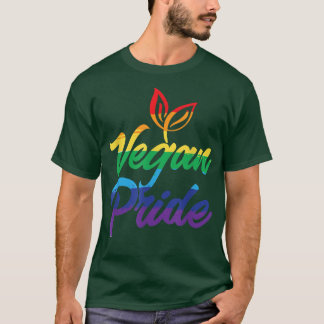 Vegan Pride Gay Lesbian LGBT Flag Vegetarian T-Shirt