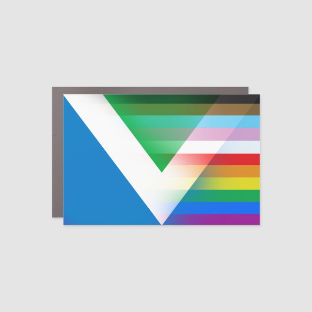 Vegan Pride LGBTQ Car Magnet (Front)