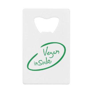 Vegan products credit card bottle opener
