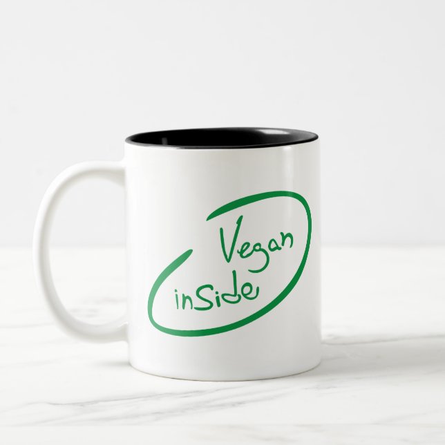 Vegan products Two-Tone coffee mug (Left)