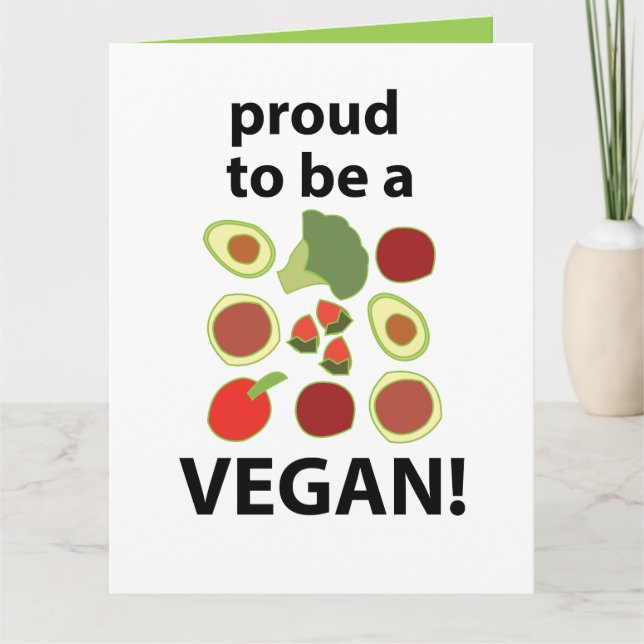 Vegan Proud To Be A Vegan Card (Front)