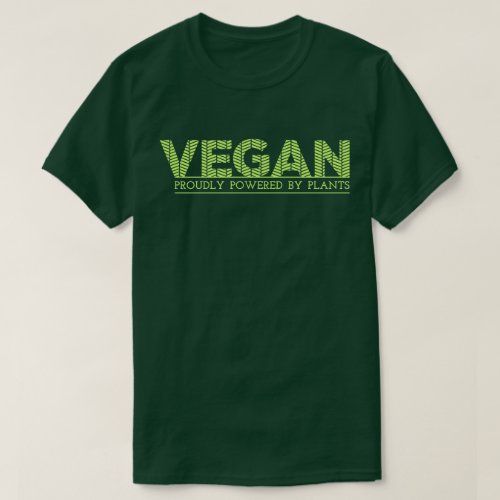 Vegan Proudly Powered by Plants Dark T_Shirt