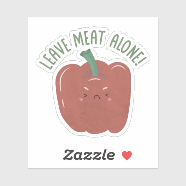 Vegan Pun: Leave Meat Alone Sticker (Sheet)
