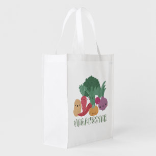 Vegan Pun: Vegangster Grocery Bag