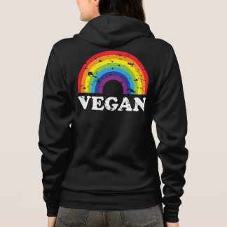 Vegan Rainbow Zip-Up Hoodie