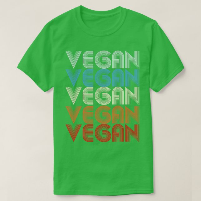 Vegan Retro T-Shirt (Design Front)