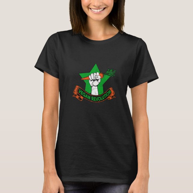 Vegan Revolution Plant Vegetarian Diet Veganism T-Shirt (Front)