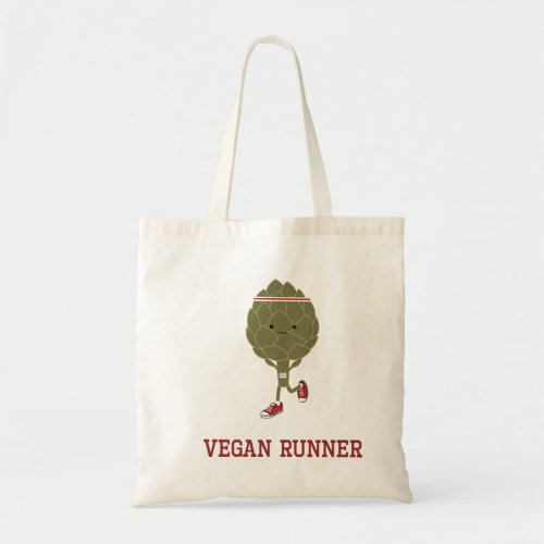 Vegan Runner Artichoke Tote Bag