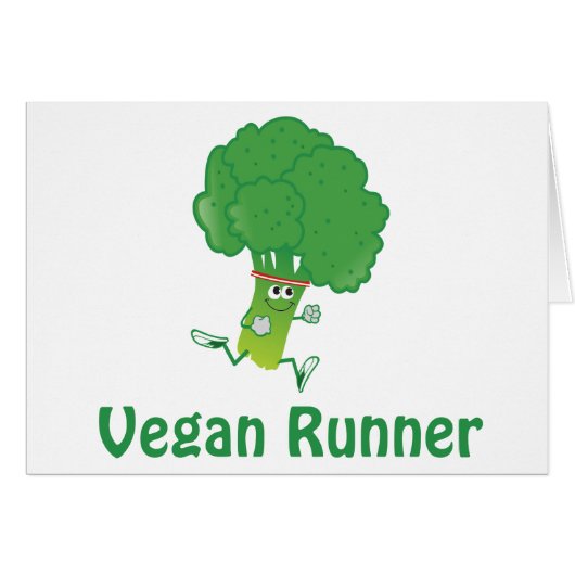 Vegan runner - Broccoli Cards (Front Horizontal)
