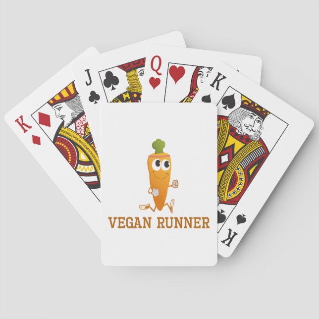 Vegan Runner Carrot Poker Cards (Back)