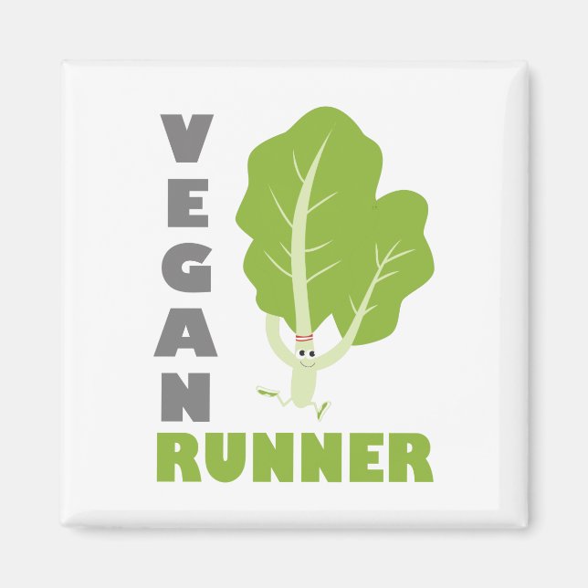 Vegan Runner - Kale Magnet (Front)
