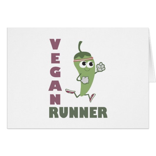 Vegan Runner - Running Pepper Cards (Front Horizontal)