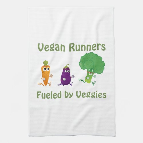 Vegan Runners _ fueled by Veggies Kitchen Towel
