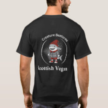 vegan shark in scottish tartan disguise