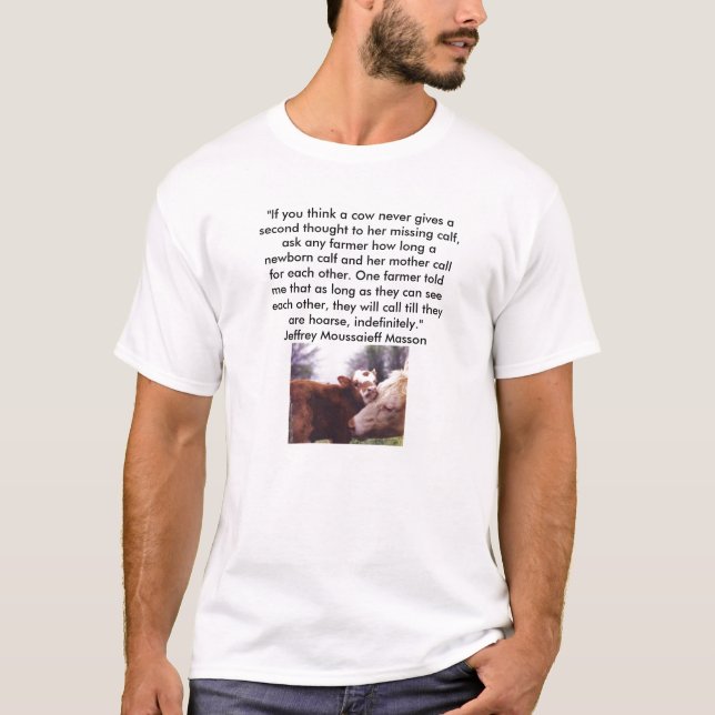 vegan shirt cow and calf - Customized (Front)