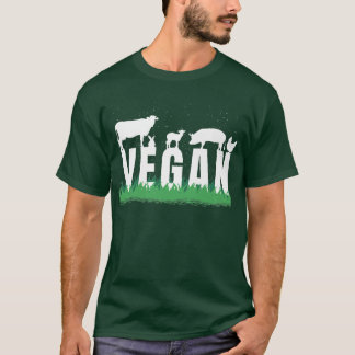 Vegan Silhouette Veggie Cow Pig Premium T-Shirt