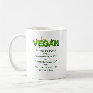 Vegan slogan cup. coffee mug
