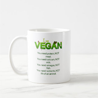 Vegan slogan cup.  coffee mug