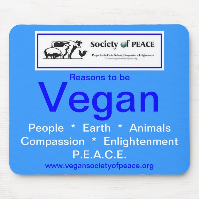 Vegan Society of PEACE mousepad (Front)