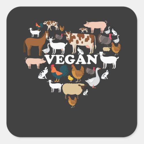 Vegan Square Sticker