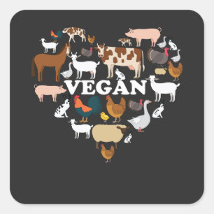 Vegan Square Sticker