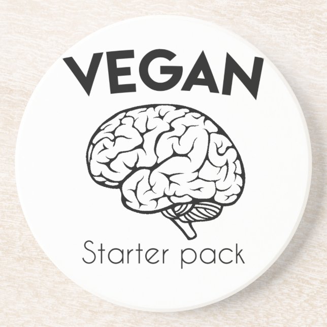 Vegan Starter Pack Drink Coaster (Front)