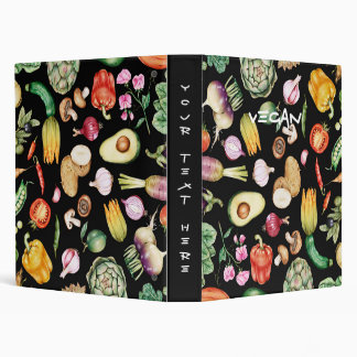 Vegan Statement Ethical Kind Living Vegetables 3 Ring Binder