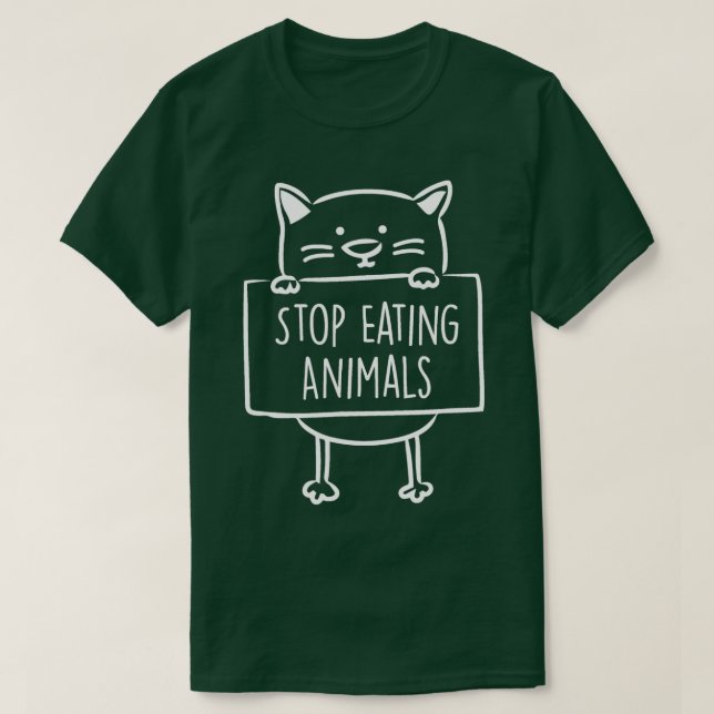 Vegan stop eating animals pro veganism vegans T-Shirt (Design Front)