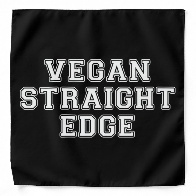 Vegan Straight Edge Bandana (Front)