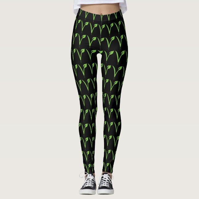Vegan Symbol Leggings (Front)