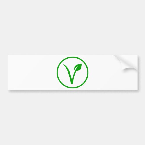 Vegan Symbol Vegetarian Veganism Animal Rights Bumper Sticker