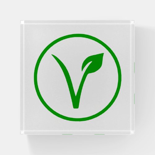 Vegan Symbol Vegetarian Veganism Animal Rights Paperweight