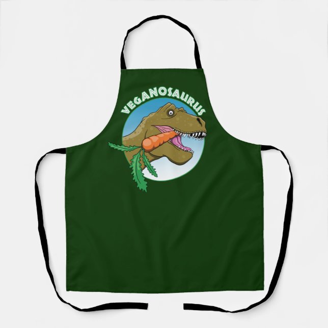 Vegan T-Rex - Veganism Humor Apron (Front)