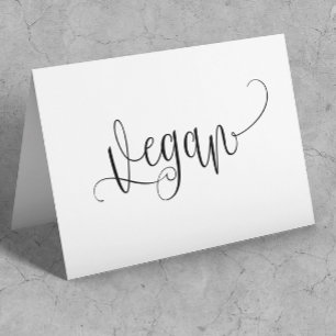 Vegan Table Tent card