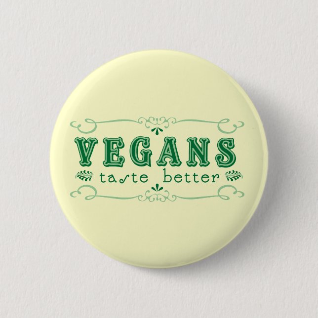 Vegan Taste Pinback Button (Front)